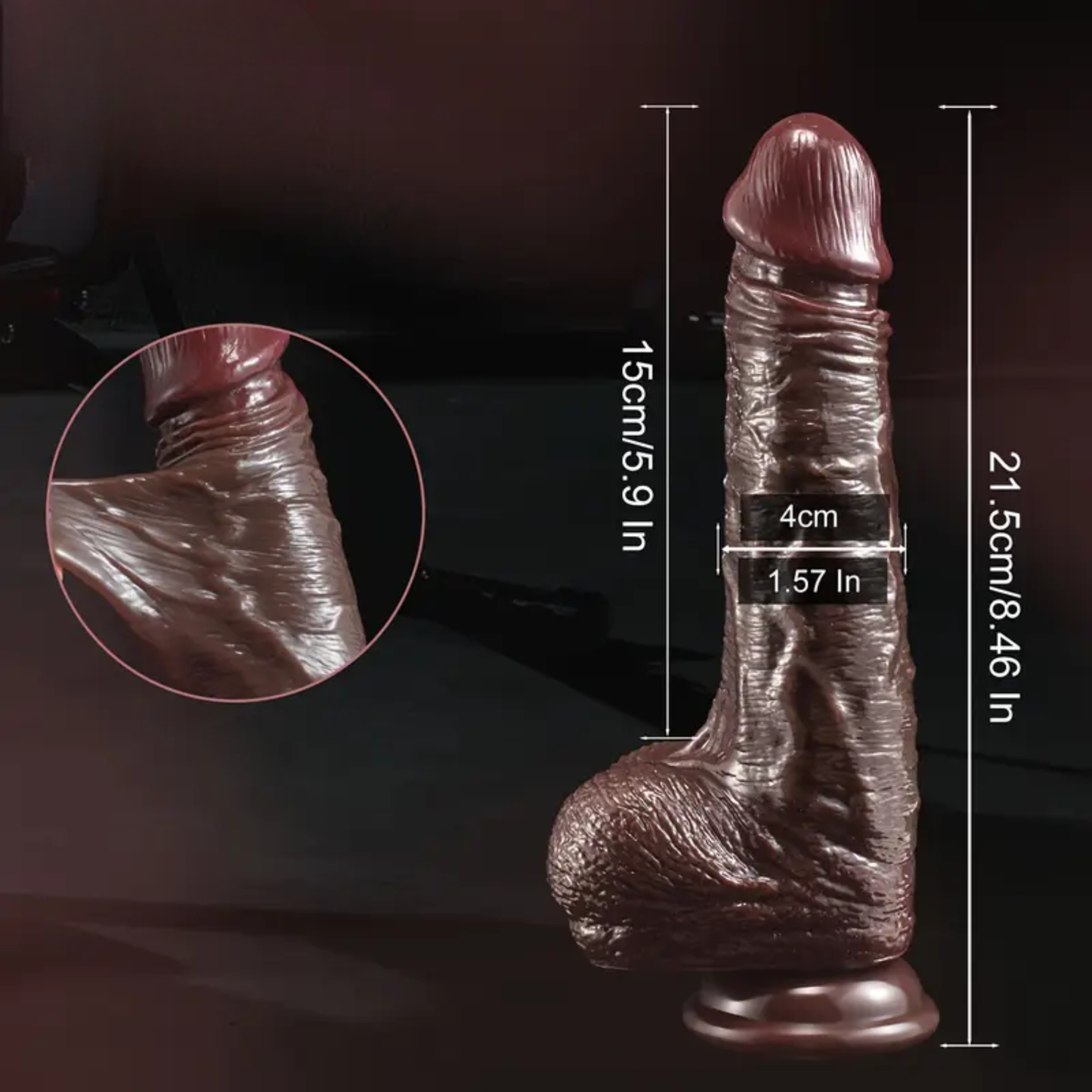 DILDO BEVÆGELIG FORHUD BLACK