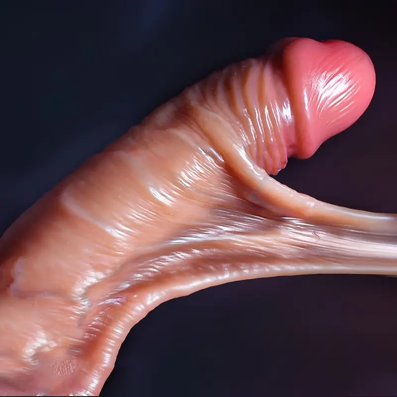 DILDO MED BEVÆGELIG FORHUD